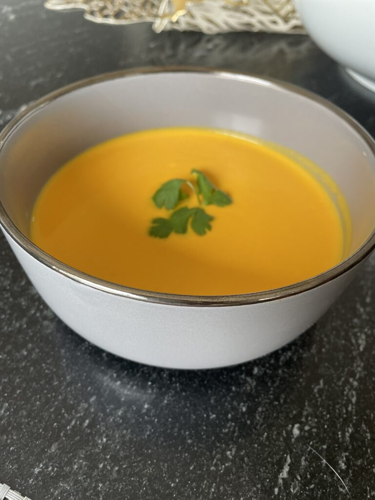 Carrot soup, healthy food